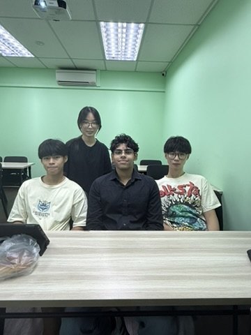 The MI PU3 H2 Chemistry class with their tutor at Jurong East, where the class meets on Saturdays
